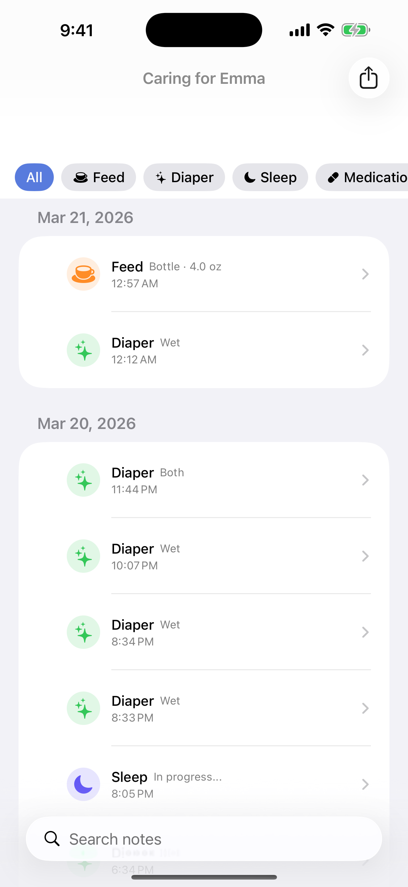 Tiny Baby history timeline